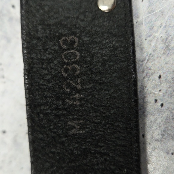 Vintage Brighton 1992 Western Black Concho Leather Belt Silver Buckle Medallions - Picture 8 of 9